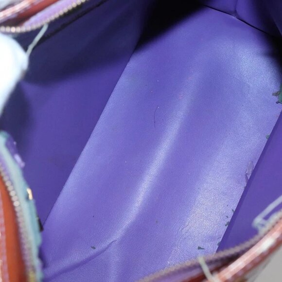 LOUIS VUITTON Monogram Vernis Houston Hand Bag Purple Viole - Picture 12 of 15